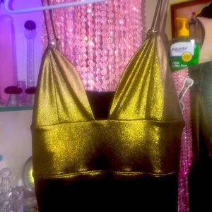 GOLD FREE PEOPLE DRESS NEW